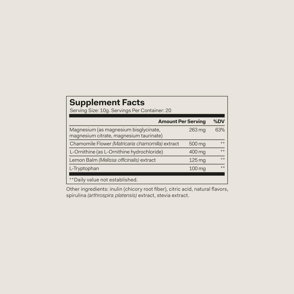 The Nue Co. Magnesium Gut Barrier+ | Sleep Tonic with Prebiotic, 200g