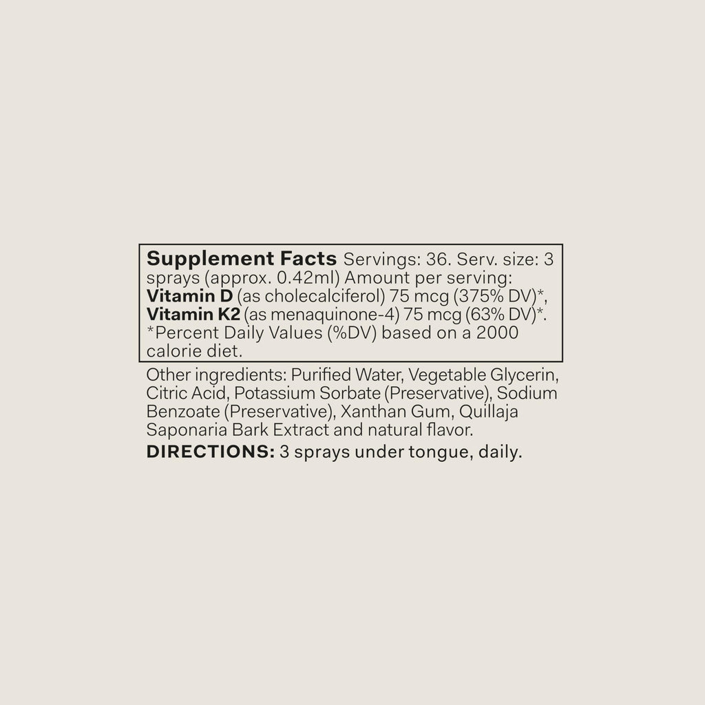 The Nue Co. Vitamin D Spray - Immunity & Mood Support | Vegan, Gluten Free, 0.51 fl oz