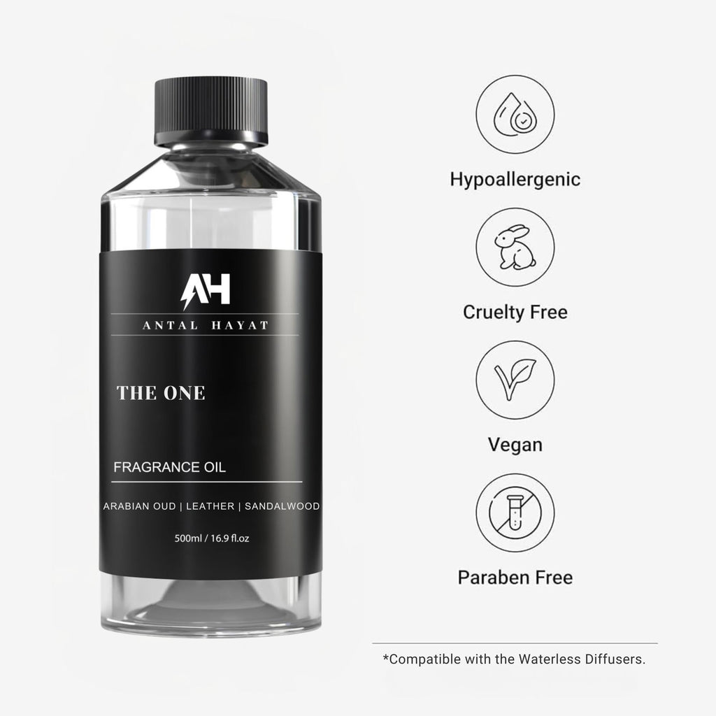 The One Hotel Scent Diffuser Oil – Luxury Aromatherapy Fragrance (Cardamom, Leather, Lemon, Cinnamon & Sandalwood)