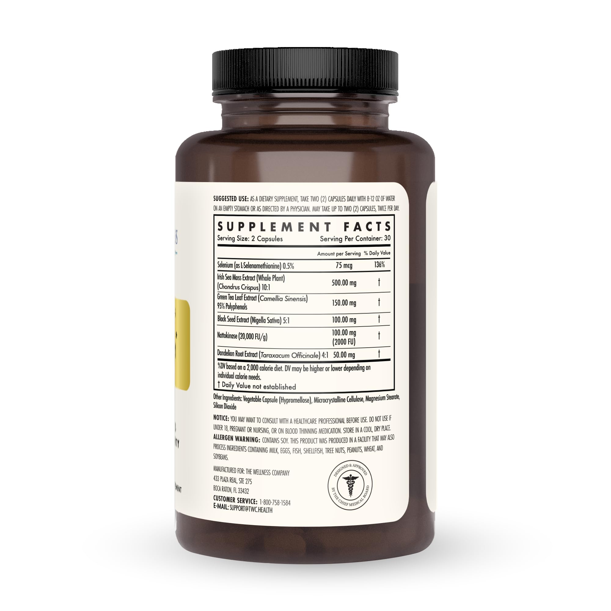 The Wellness Company Spike Support | Nattokinase, Dandelion Root & Black Sativa – 60ct