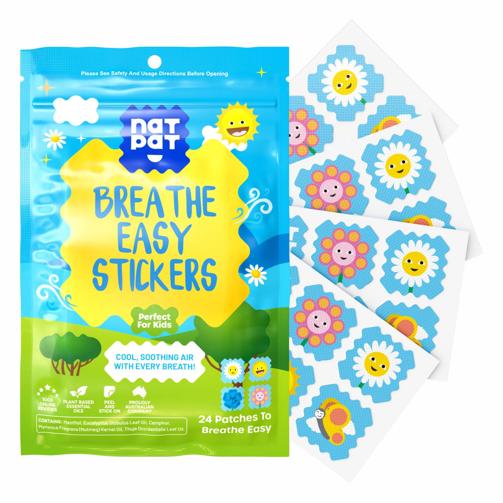 NATPAT Breathe Easy Stickers – All-Natural Congestion Relief for Kids & Adults | The Natural Patch Co.