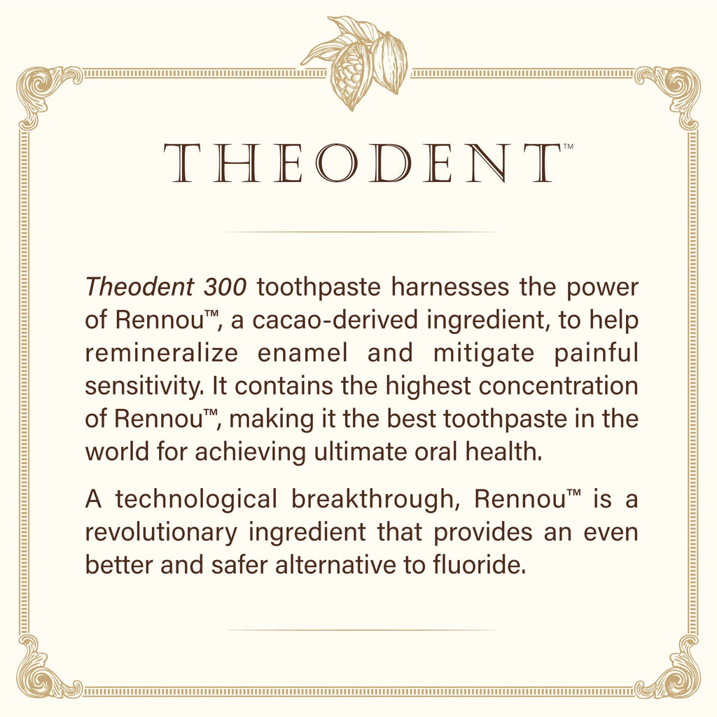 Theodent 300 Fluoride-Free Toothpaste | Clinical Strength Remineralization | Crystal Mint 3.4 oz