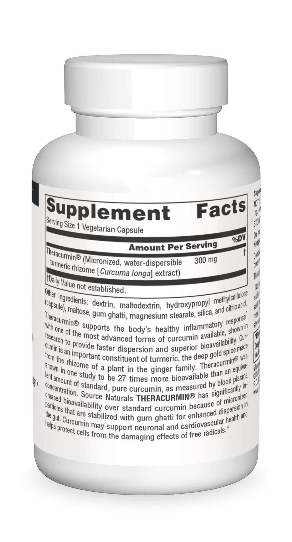 Source Naturals Theracurmin 300 mg - 60 Vegetarian Capsules | Supports Healthy Inflammatory Response*