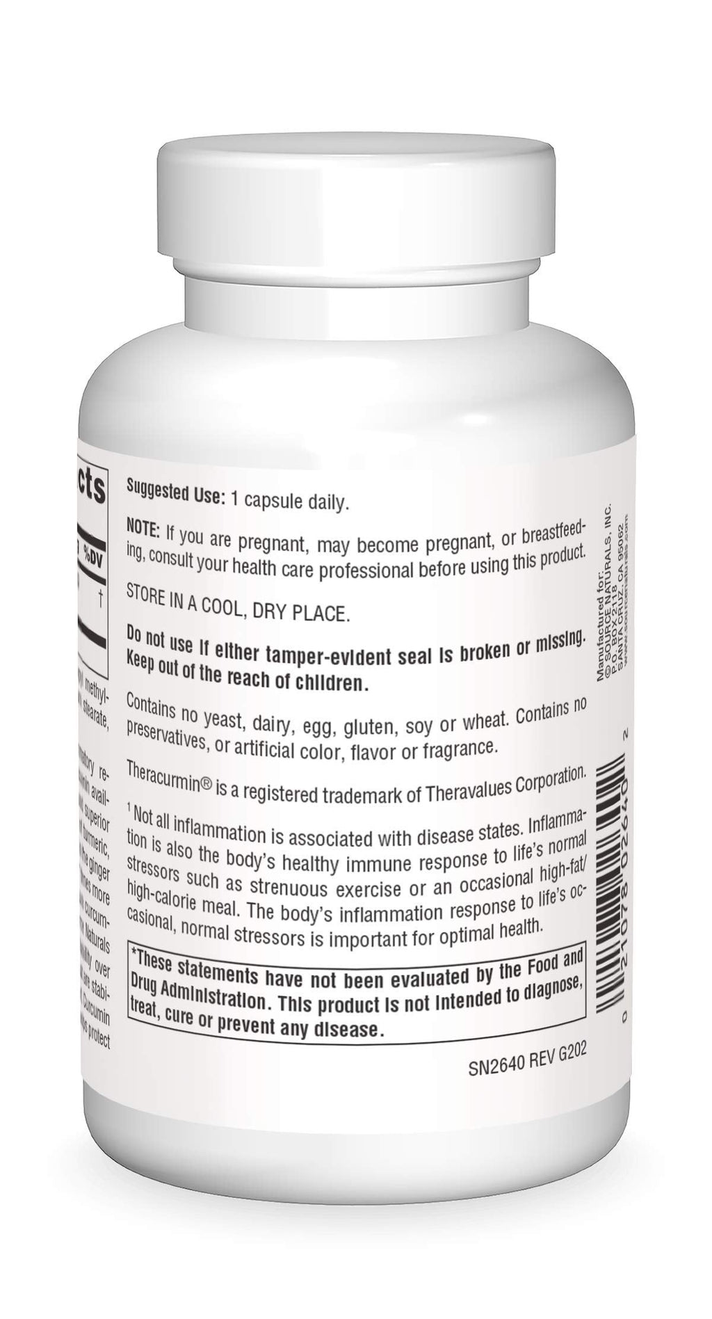 Source Naturals Theracurmin 300 mg - 120 Veg Capsules | Inflammatory Support