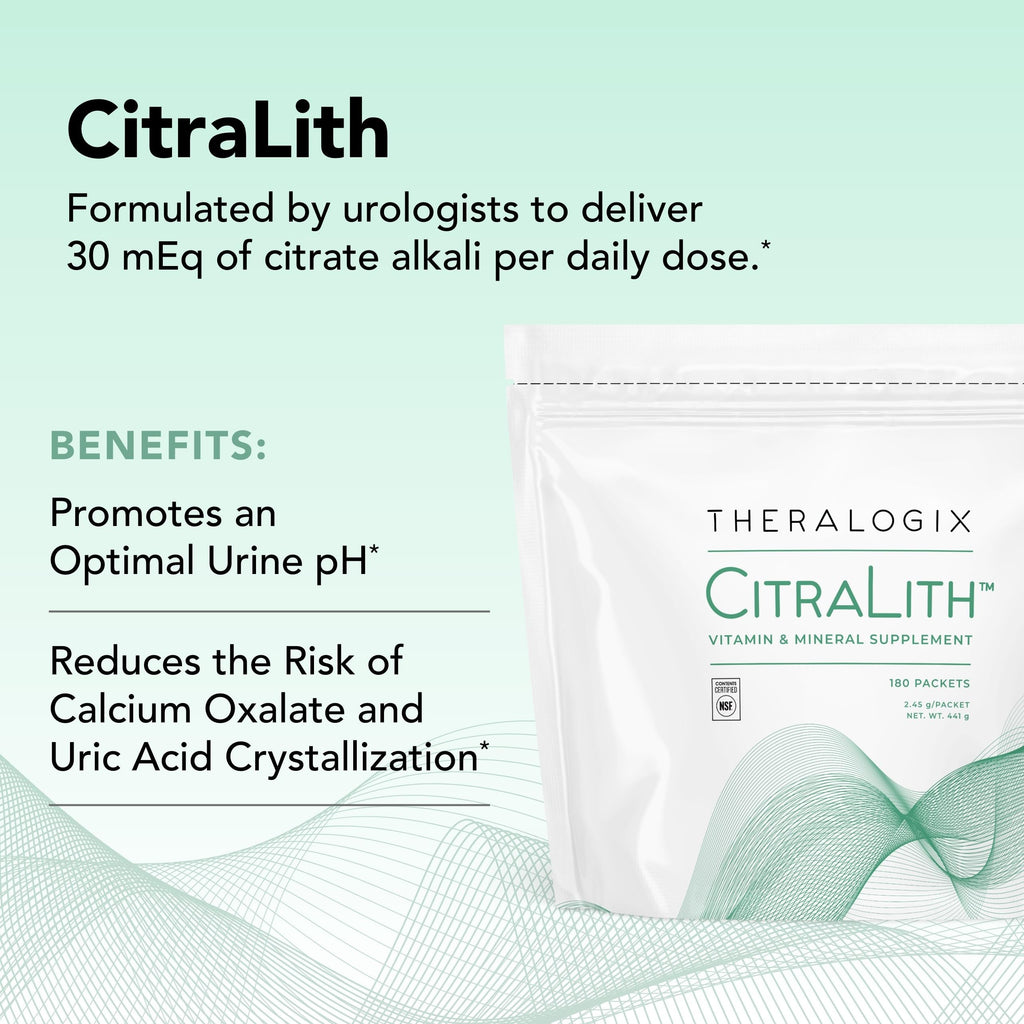 Theralogix CitraLith Kidney Health Supplement – Citrate, Magnesium & B6 | NSF Certified