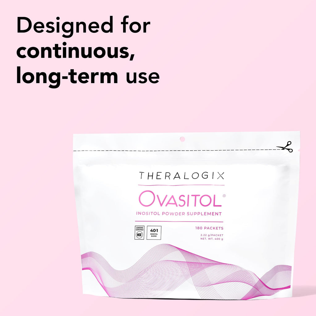 Theralogix Ovasitol Inositol Powder Packets – 90-Day Supply, NSF Certified