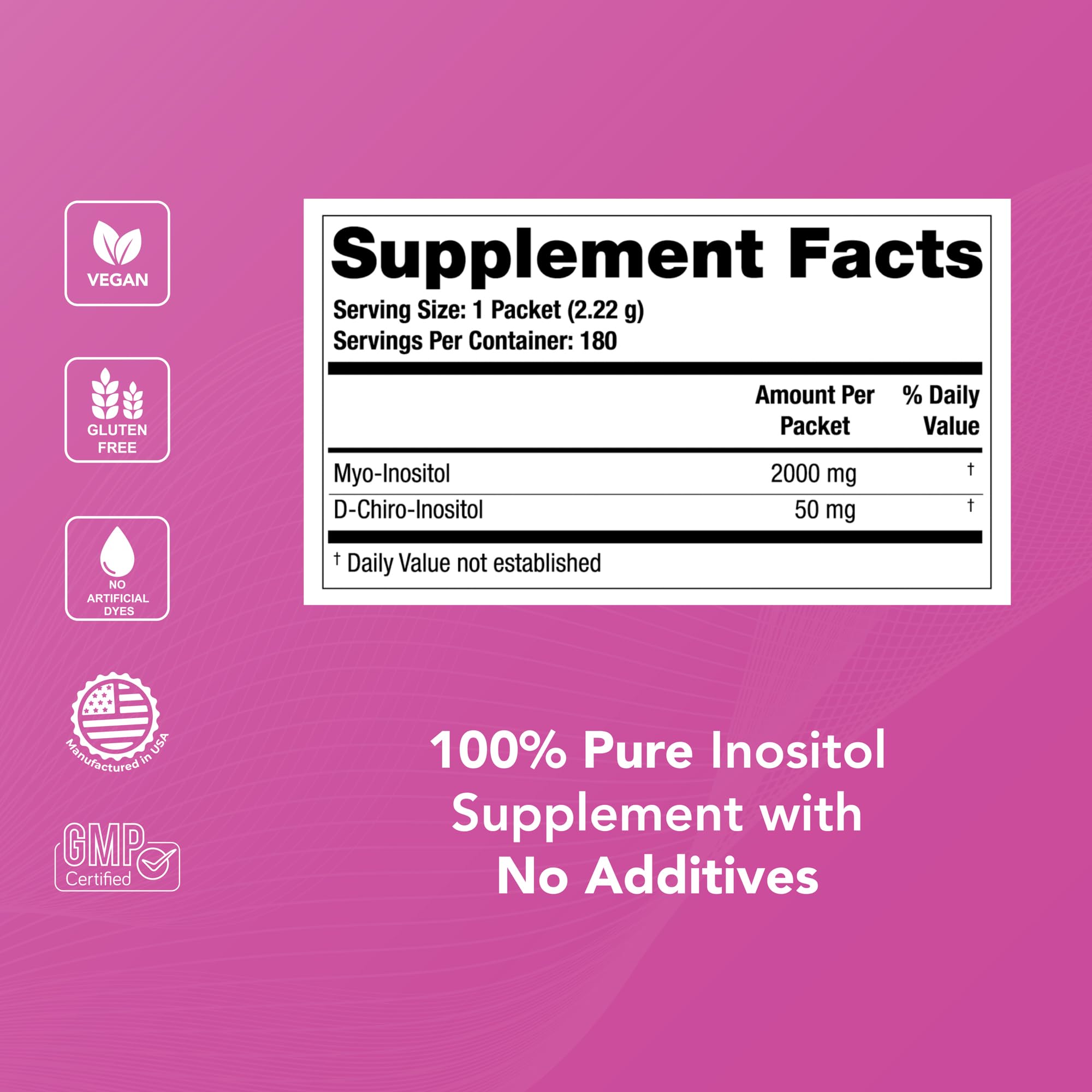 Theralogix Ovasitol Inositol Powder Packets – 90-Day Supply, NSF Certified