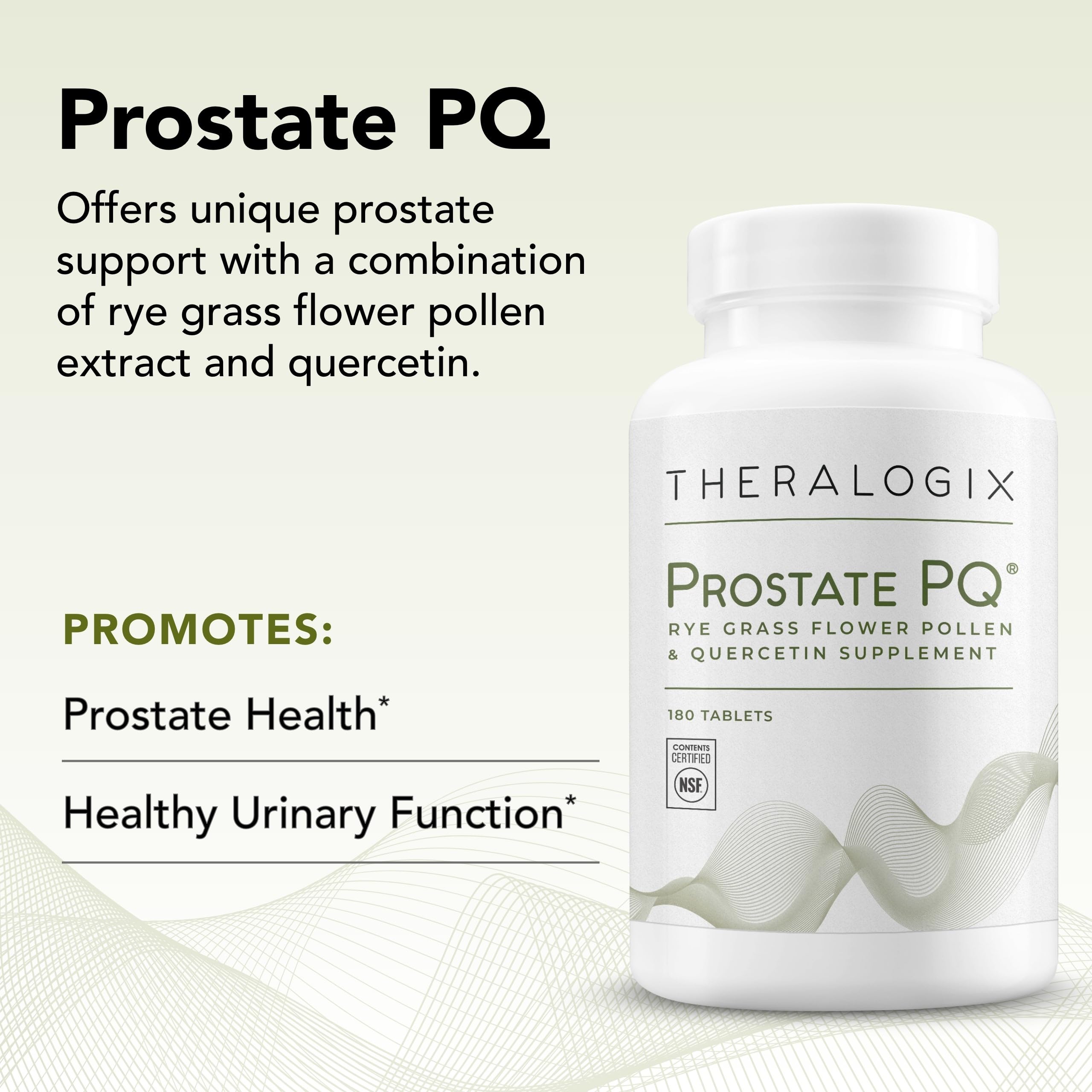 Theralogix Prostate PQ – Rye Grass Pollen Extract & Quercetin, 180 Tablets