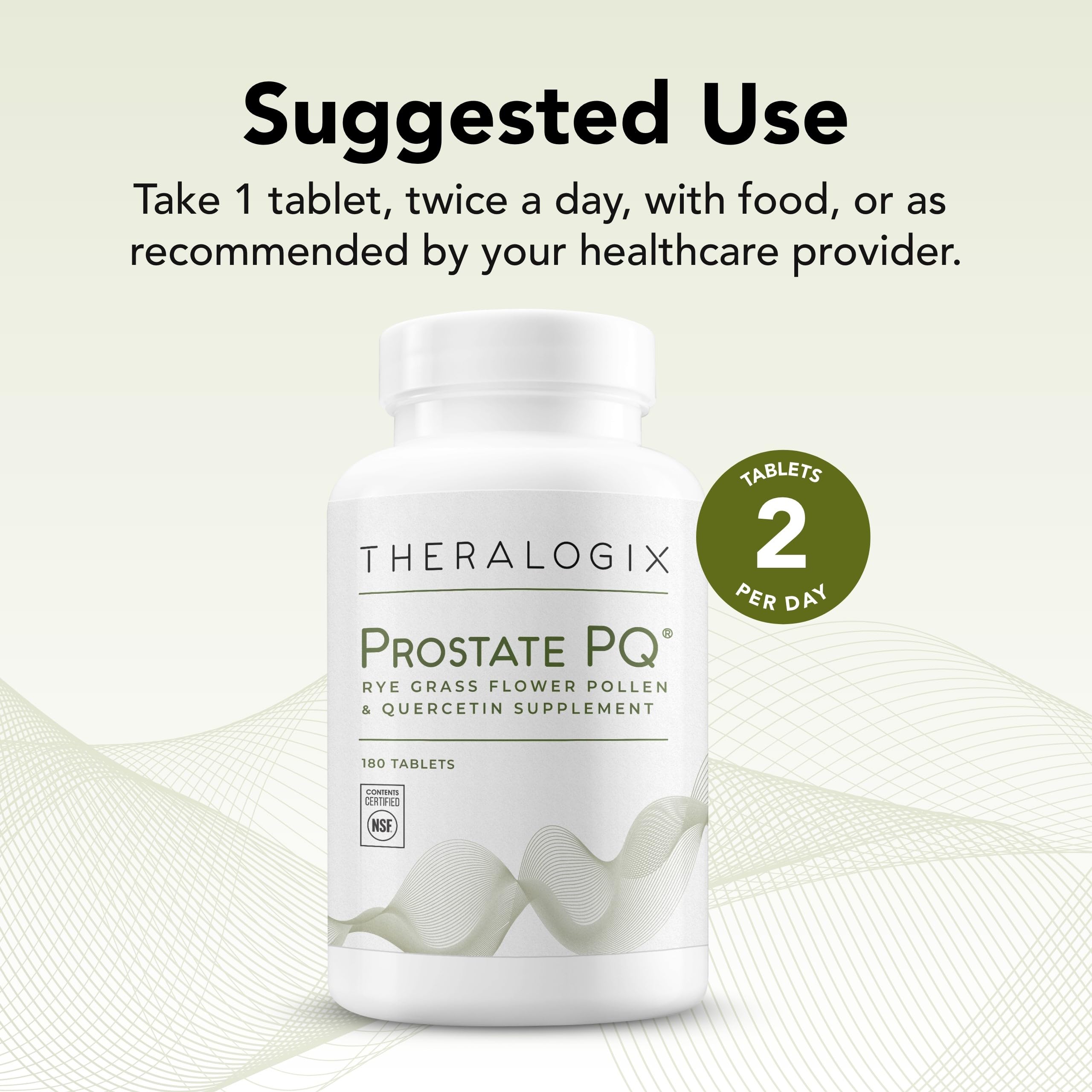 Theralogix Prostate PQ – Rye Grass Pollen Extract & Quercetin, 180 Tablets