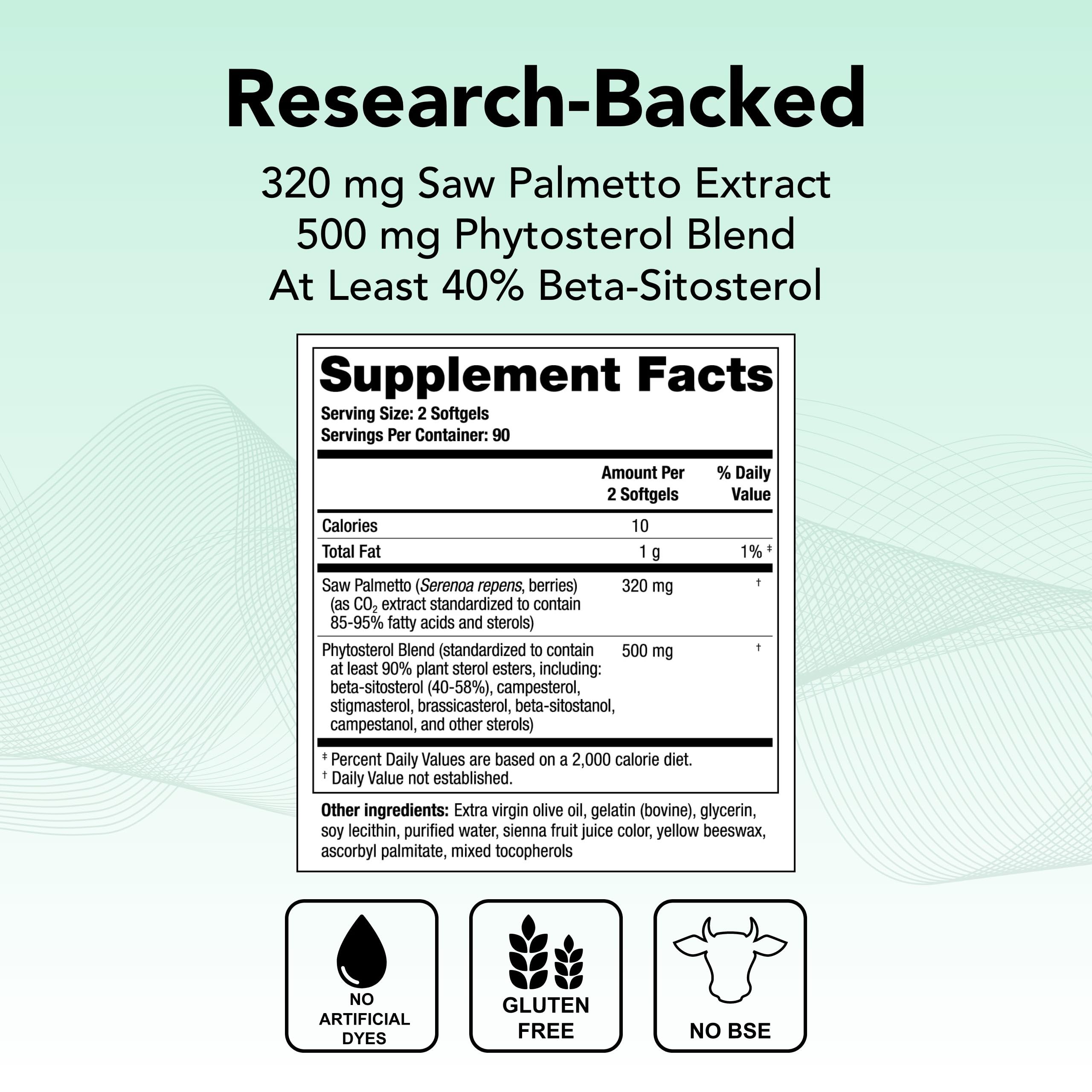 Theralogix Prostate SR Saw Palmetto & Beta-Sitosterol – Urinary Health Support | 180 Softgels (90-Day Supply) | NSF Certified