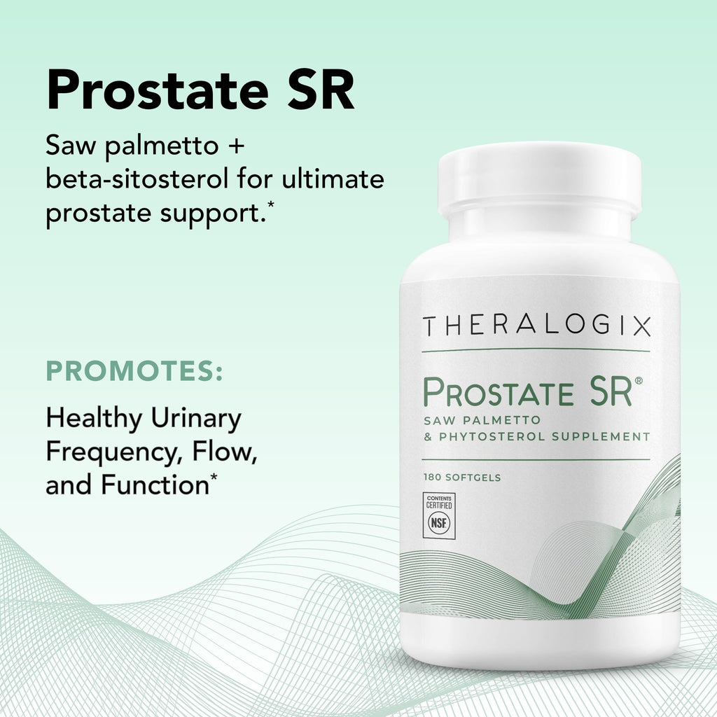 Theralogix Prostate SR Saw Palmetto & Beta-Sitosterol – Urinary Health Support | 180 Softgels (90-Day Supply) | NSF Certified