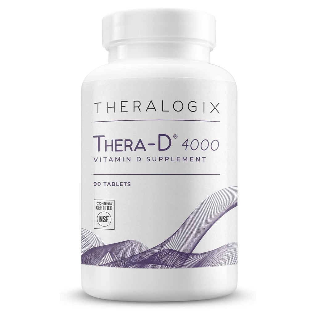 Theralogix Thera-D 4000 Vitamin D3 Supplement – 4,000 IU, 90 Tablets | Immune Support, Bone & Heart Health | NSF Certified