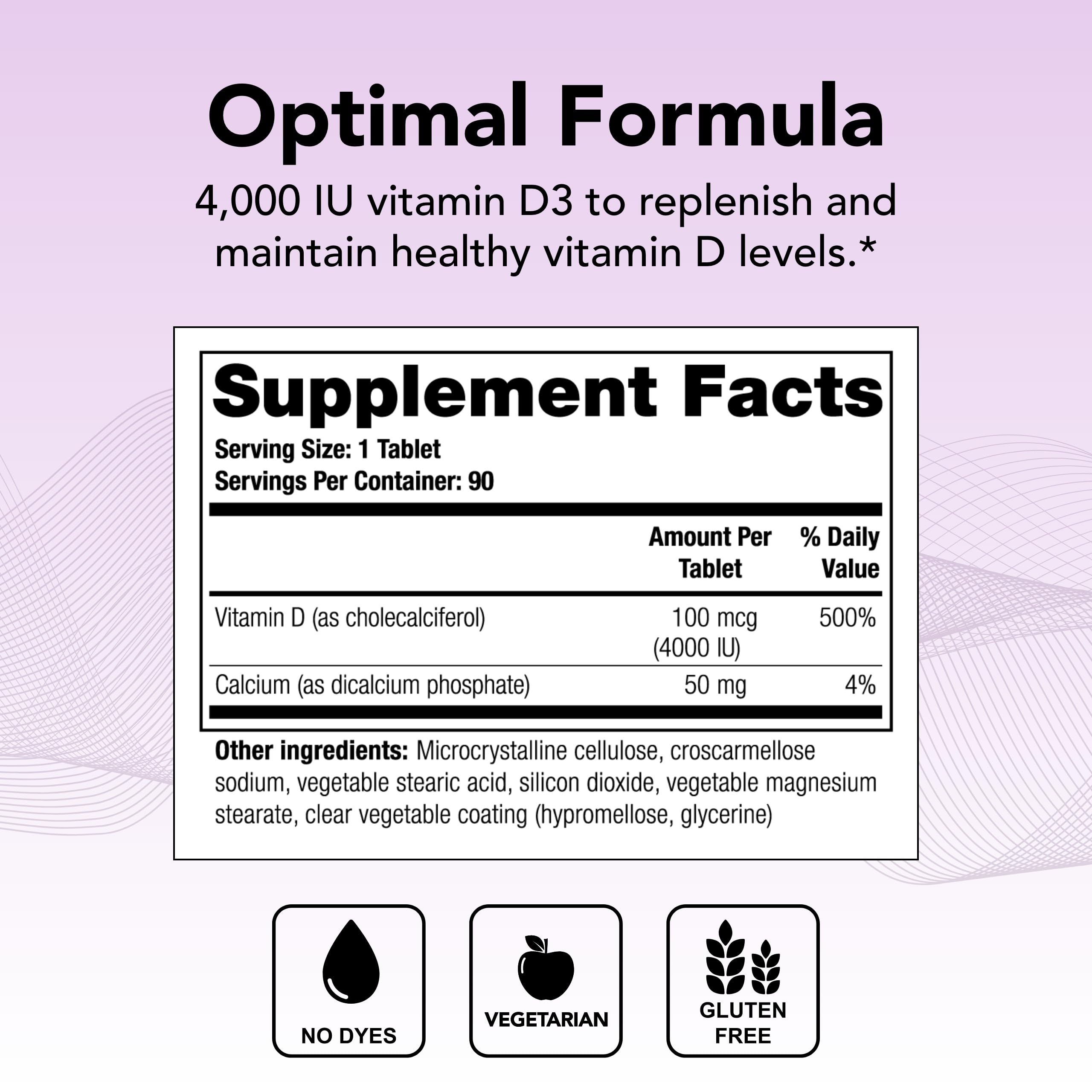 Theralogix Thera-D 4000 Vitamin D3 Supplement – 4,000 IU, 90 Tablets | Immune Support, Bone & Heart Health | NSF Certified