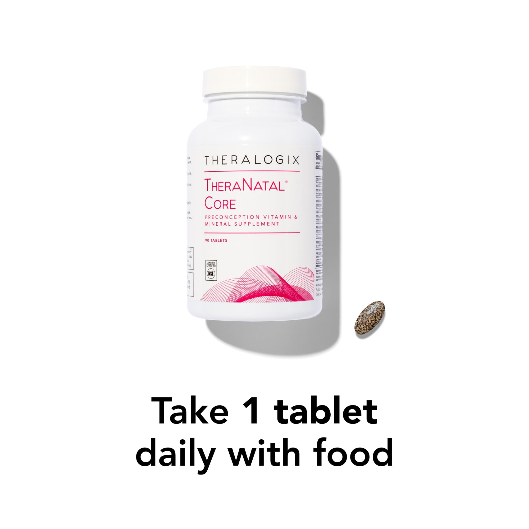 Theralogix TheraNatal Core Preconception Vitamin: 90-Day NSF-Certified Prenatal Support