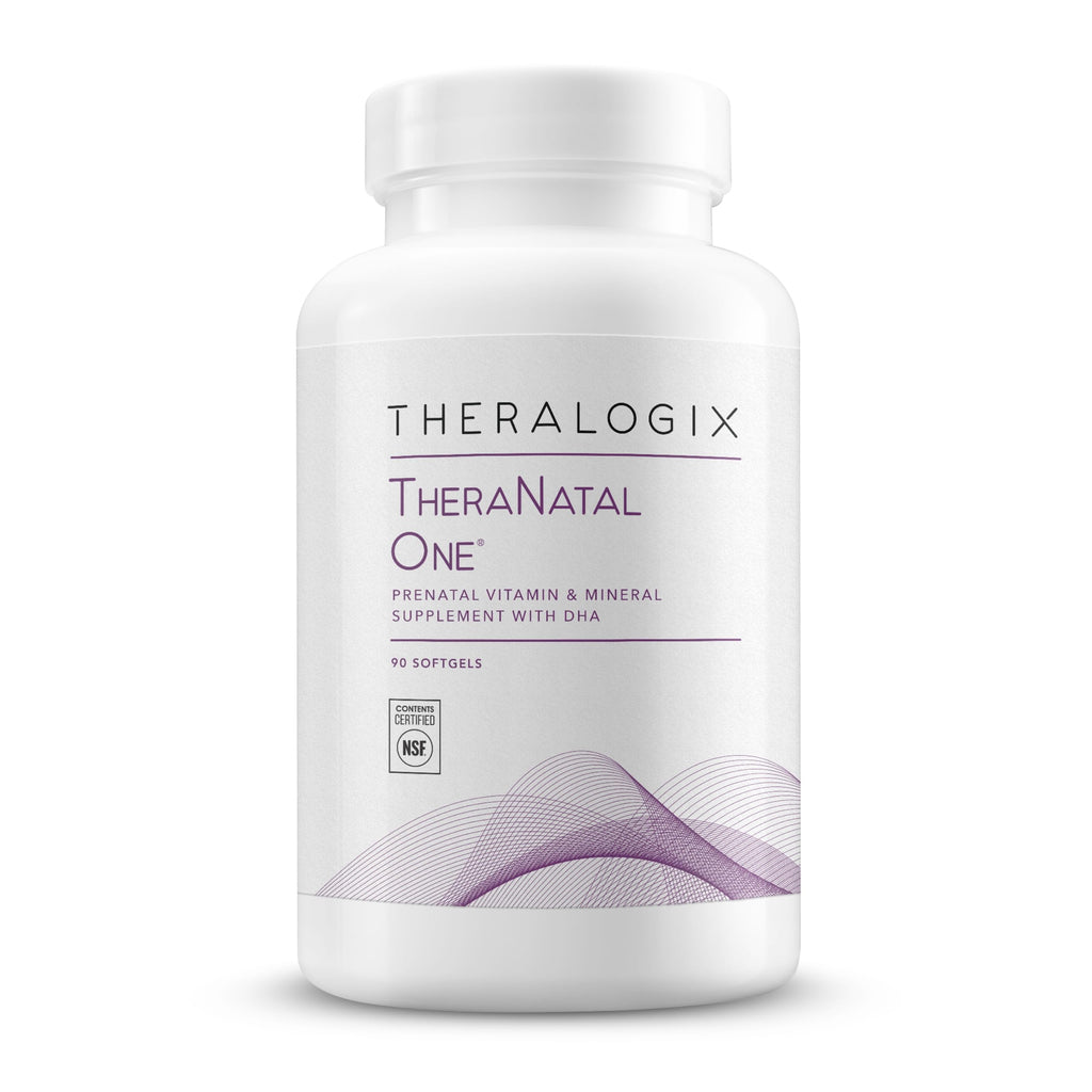 Theralogix TheraNatal One Prenatal Vitamin – 90-Softgel, 90-Day NSF Certified (DHA, D3, Folate, Iron)