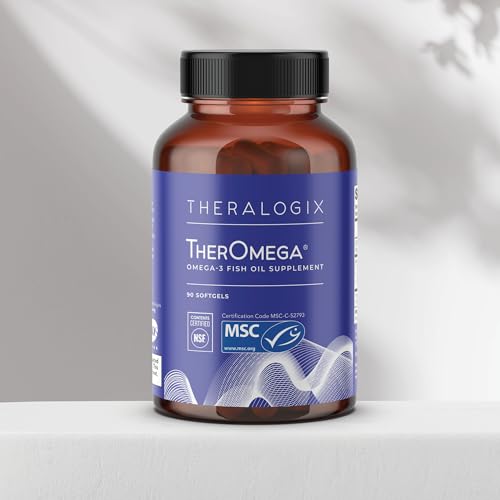 Theralogix TherOmega Omega-3 Fish Oil Supplement – 700 mg DHA & EPA from Wild Alaska Pollock | NSF Certified