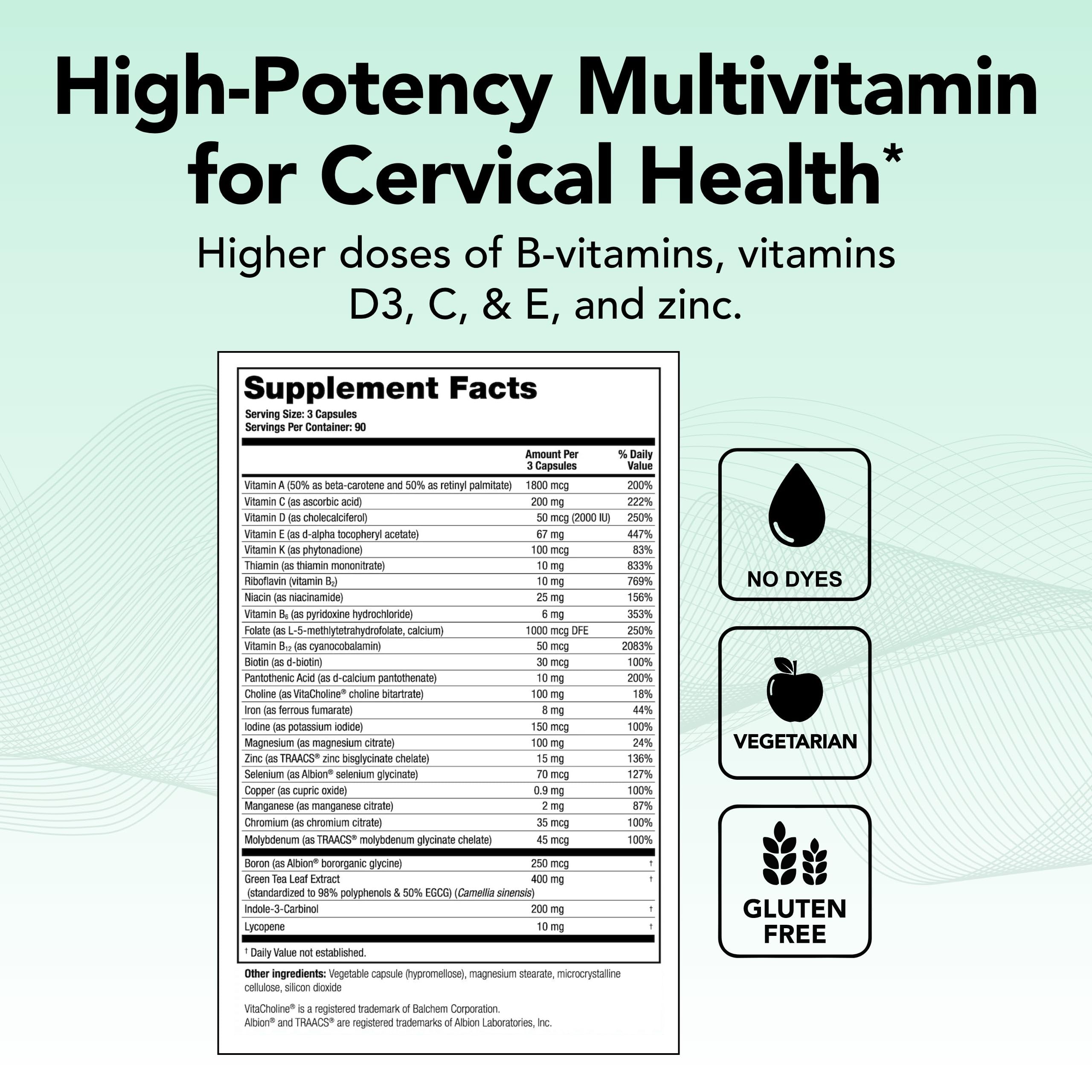 Theralogix ProCerv HP High-Potency Multivitamin – Immune Support for Men & Women – 270 Capsules (NSF Certified)