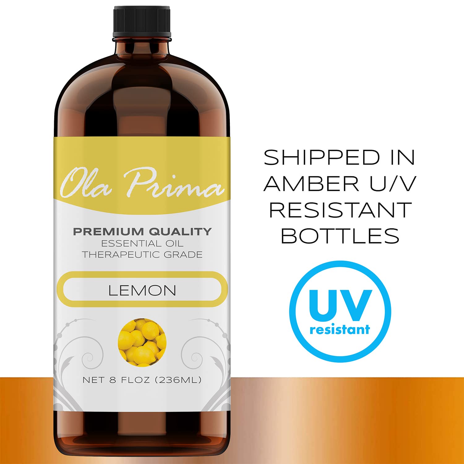 Ola Prima Pure Lemon Essential Oil 8oz – Aromatherapy, Diffuser, Candle & Soap Making