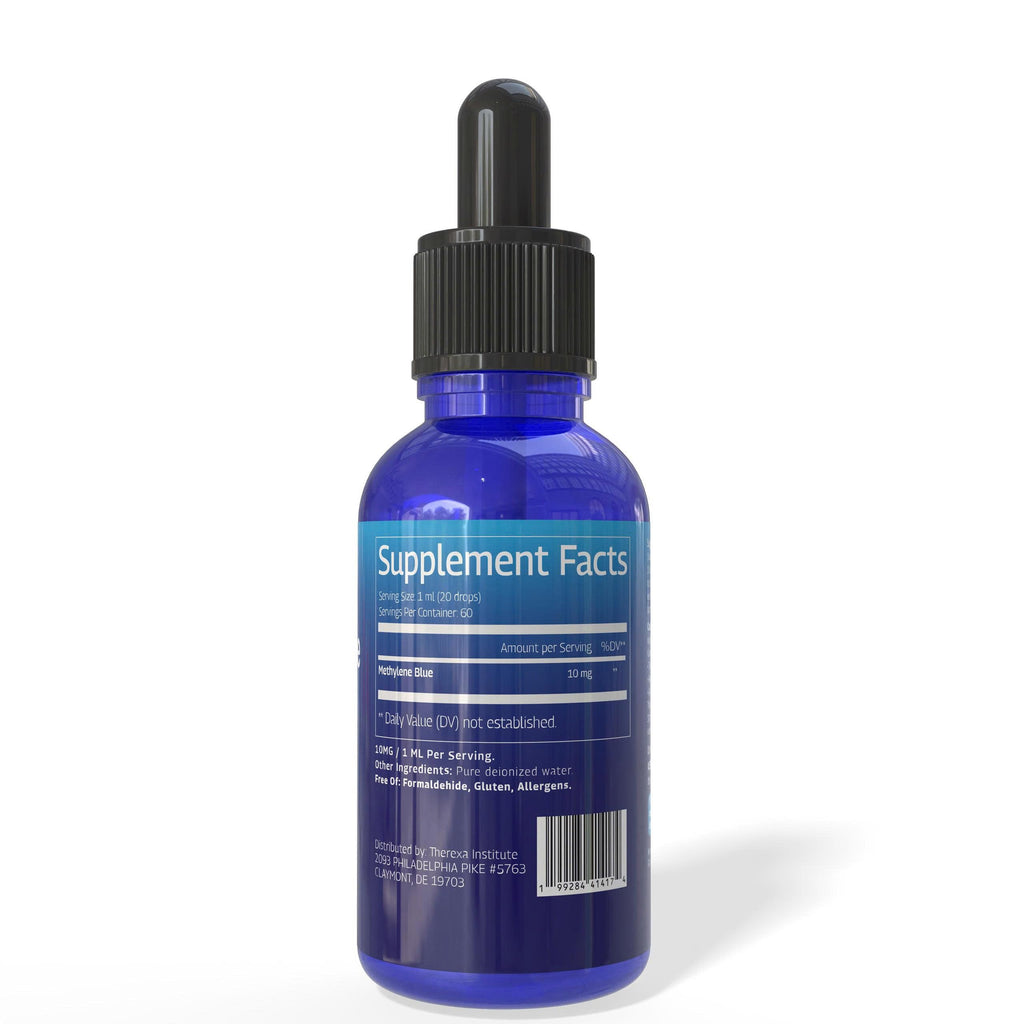 THEREXA Methylene Blue 1% Drops – USP Grade, 10 mg/mL, Formaldehyde-Free, cGMP Bottled (2 fl oz)