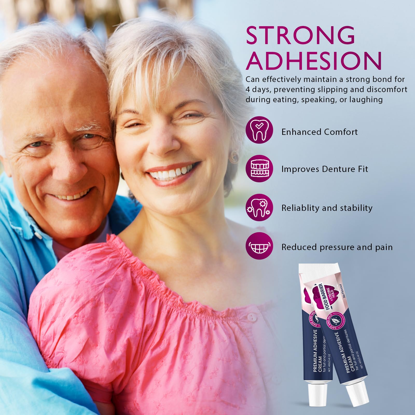 Thermoplastic Denture Adhesive – Ultra Max Hold Cushion Grip for Dentures