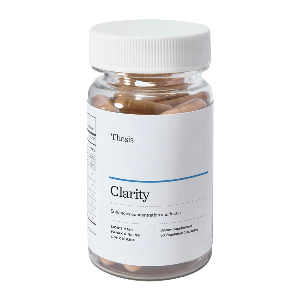 Thesis Clarity Nootropic for Focus & Memory — Vegan, Non-GMO, 25 Servings | THESIS