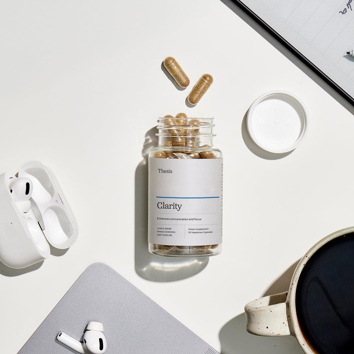 Thesis Clarity Nootropic for Focus & Memory — Vegan, Non-GMO, 25 Servings | THESIS