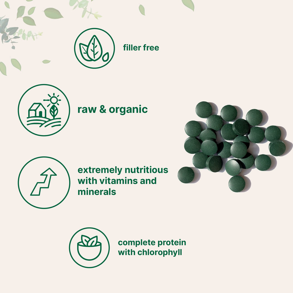 Micro Ingredients Organic Spirulina – 3000mg per Serving, 720 Tablets