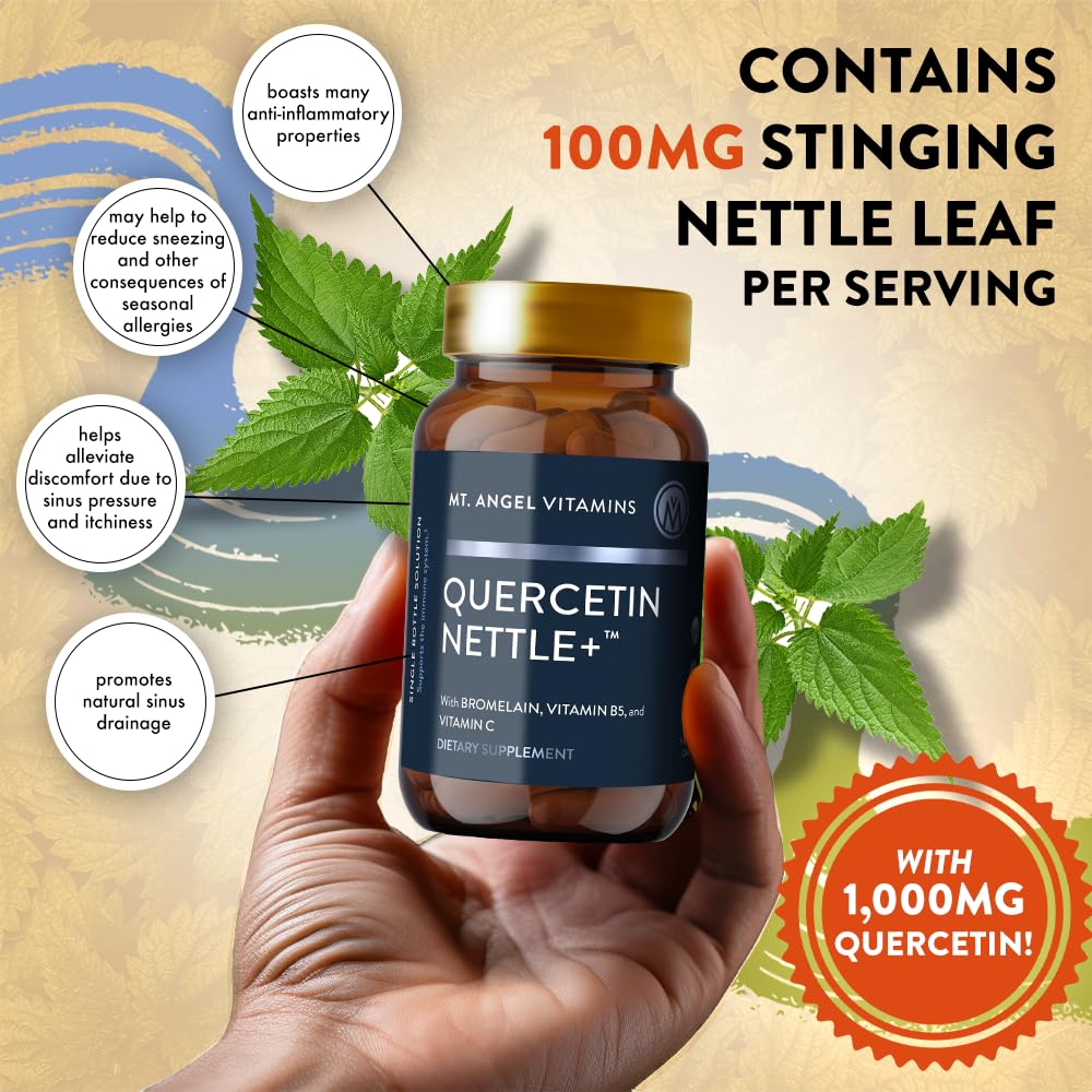 Mt. Angel Quercetin Nettle+ 60 Tablets — Allergy & Sinus Support