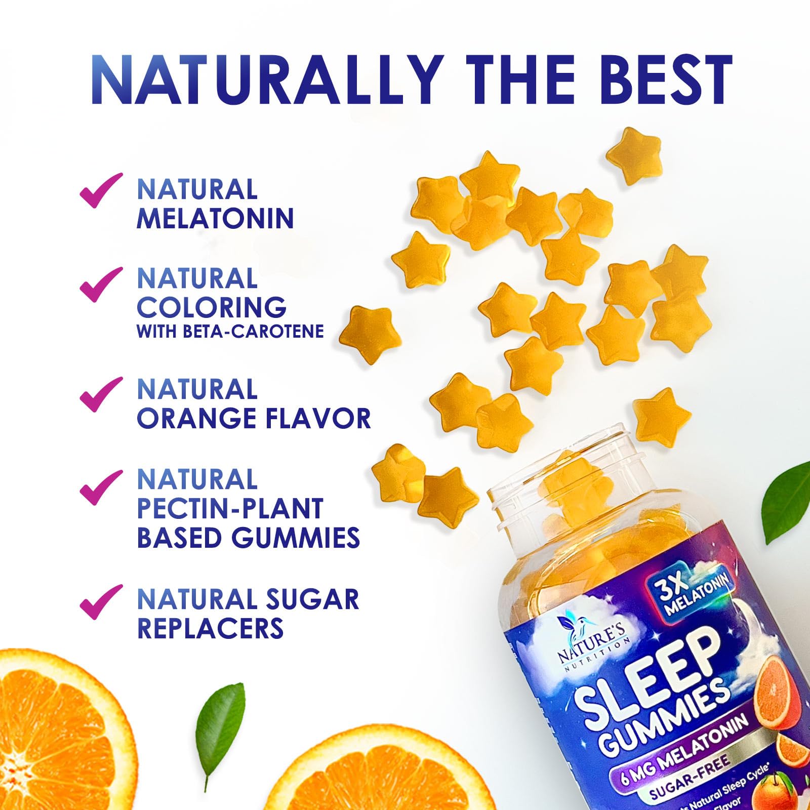 Melatonin Sleep Gummies Sugar Free - 6mg for Adults, Extra Strength (120 Count)