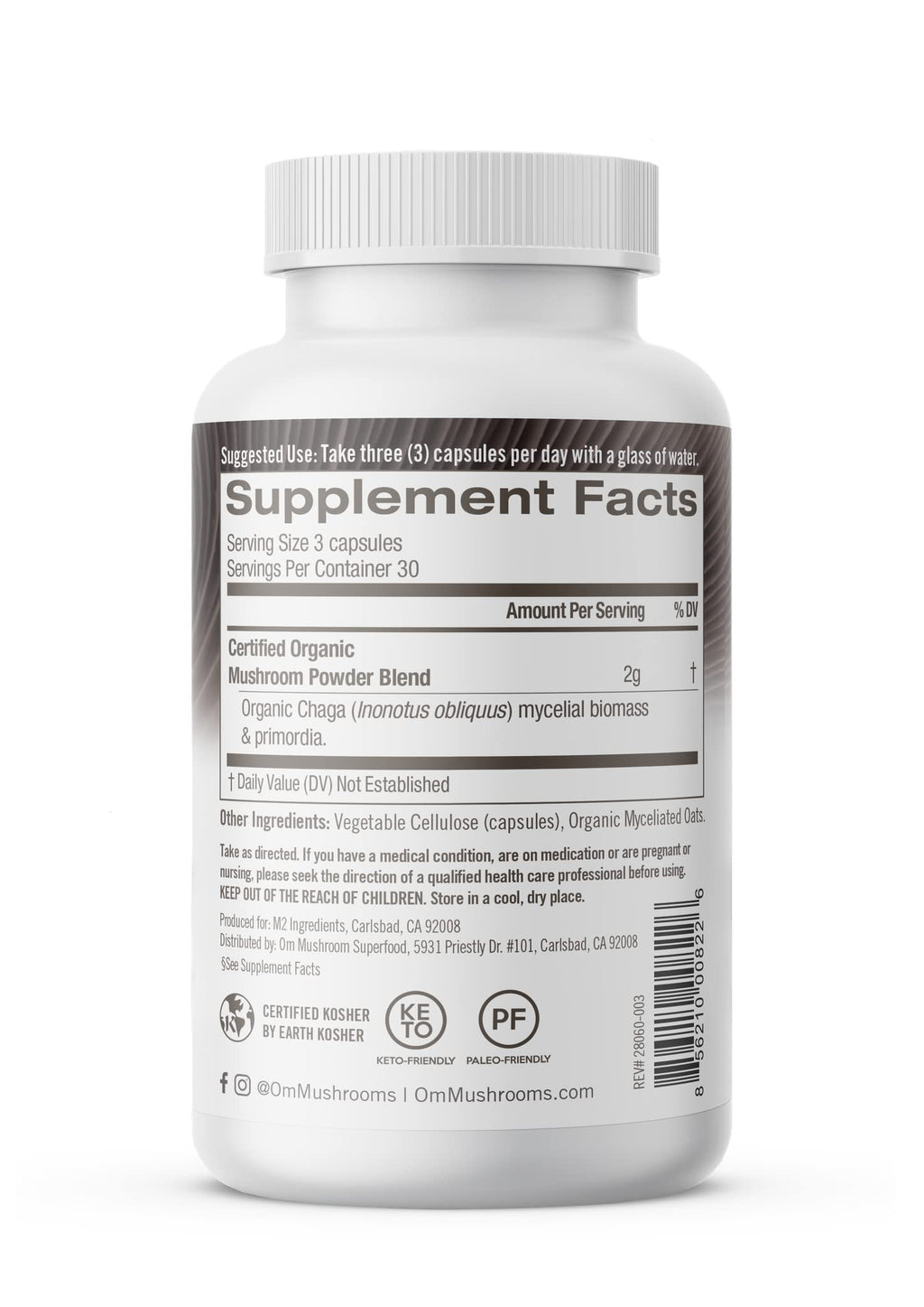 Om Mushroom Superfood Chaga Capsules | Immune Support, 90 Count