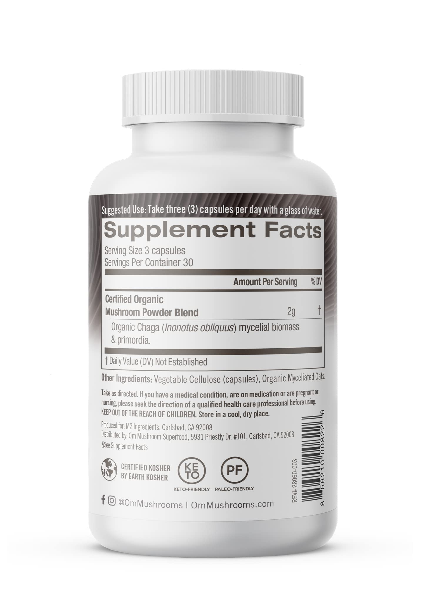 Om Mushroom Superfood Chaga Capsules | Immune Support, 90 Count