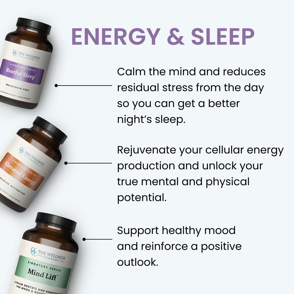 The Wellness Company Restful Sleep - Melatonin-Free Deep Sleep & REM Support - 60ct (1 Month Supply)