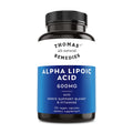 Thomas' All-Natural Remedies Alpha Lipoic Acid 600mg 120 Capsules with B-Vitamins Vegan No Fillers
