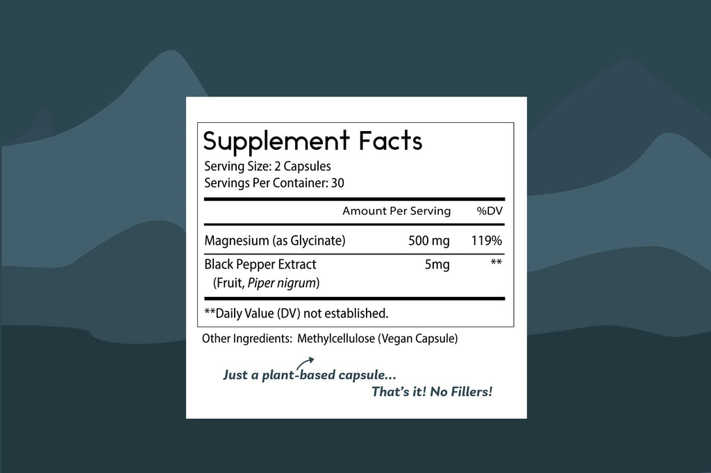 Thomas' All-Natural Magnesium Glycinate – High Absorption (60 Veg Caps)
