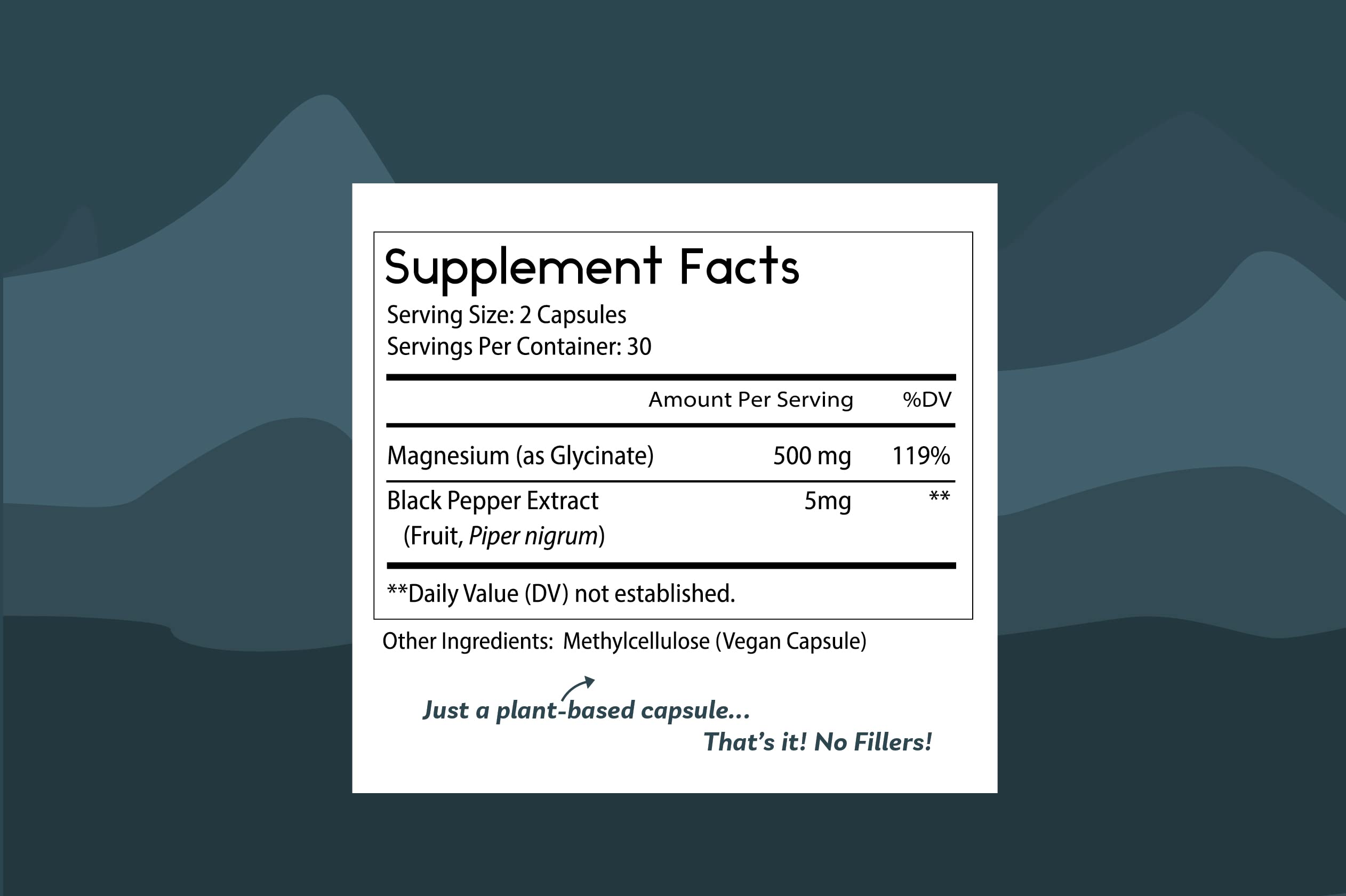 Thomas' All-Natural Magnesium Glycinate – High Absorption (60 Veg Caps)