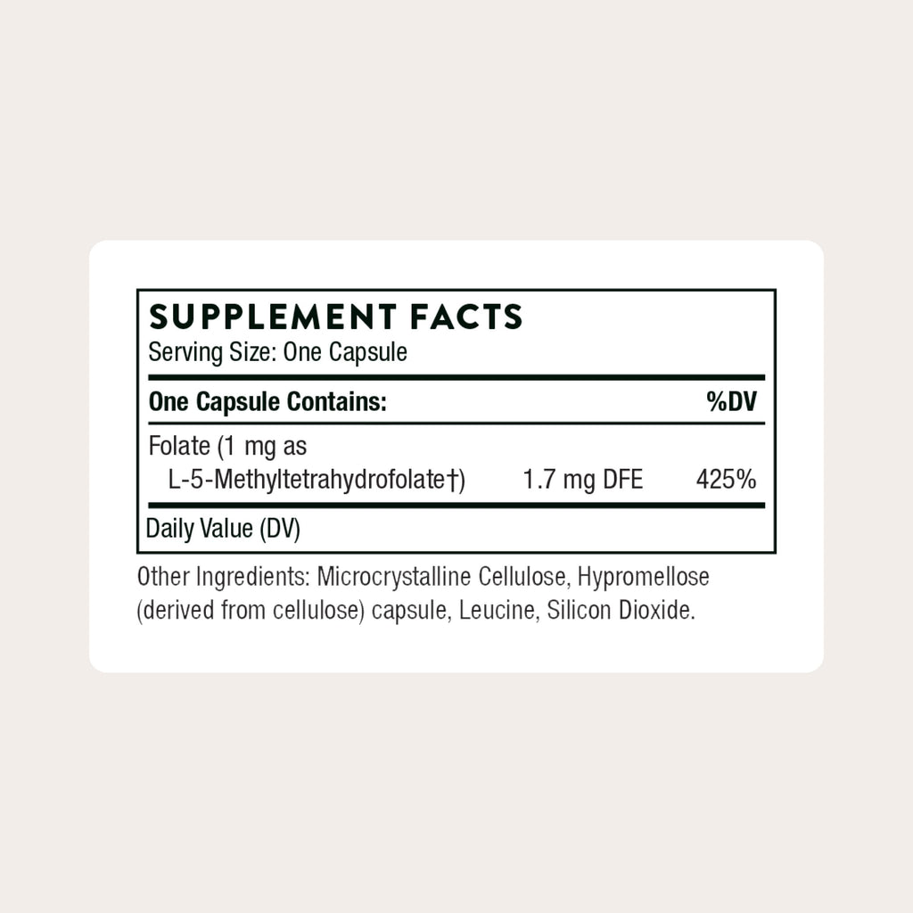 THORNE 5-MTHF Methylfolate (1mg) – 60 Servings
