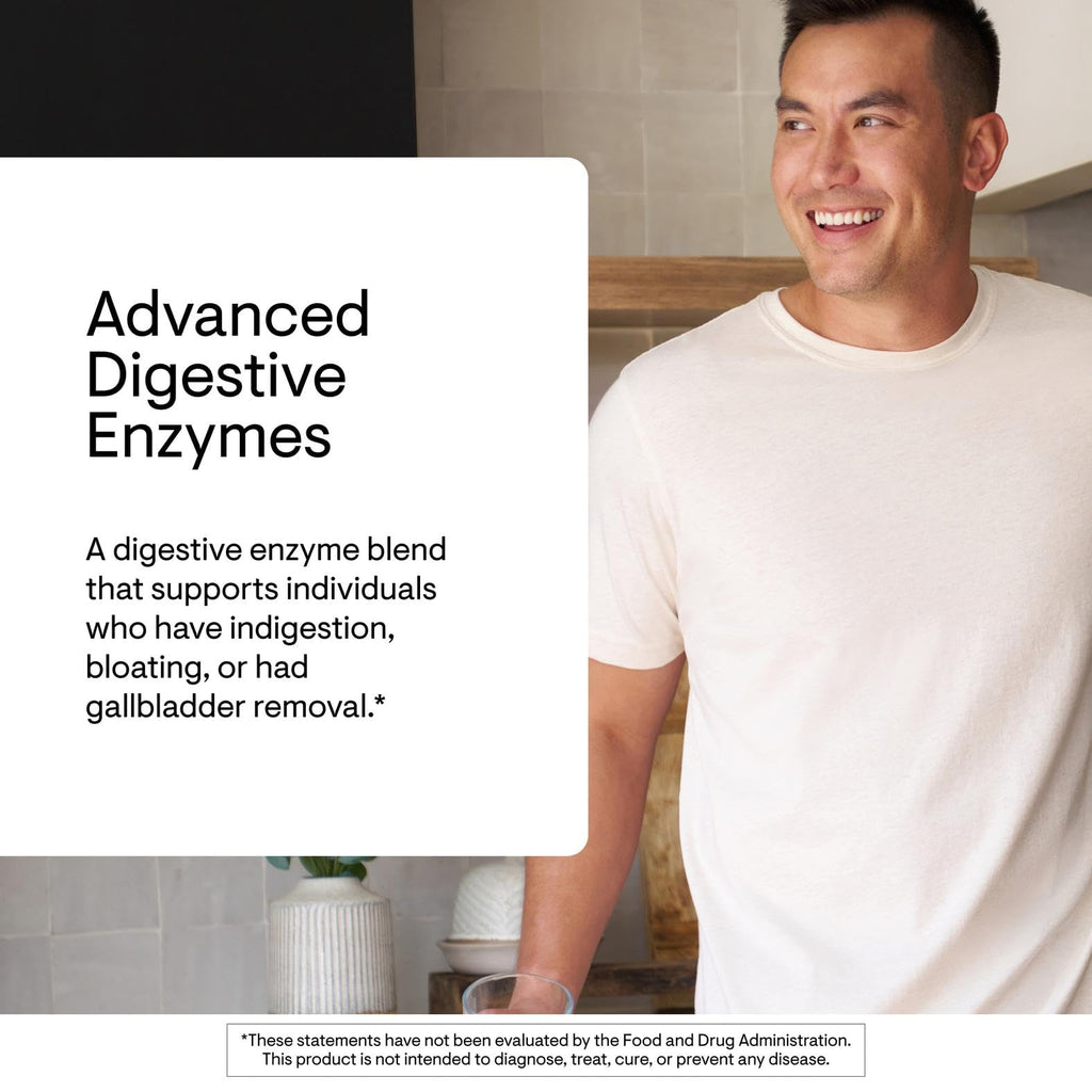 THORNE Advanced Digestive Enzymes – Gut Health Support with Pepsin, Ox Bile & Pancreatin – 90 Servings