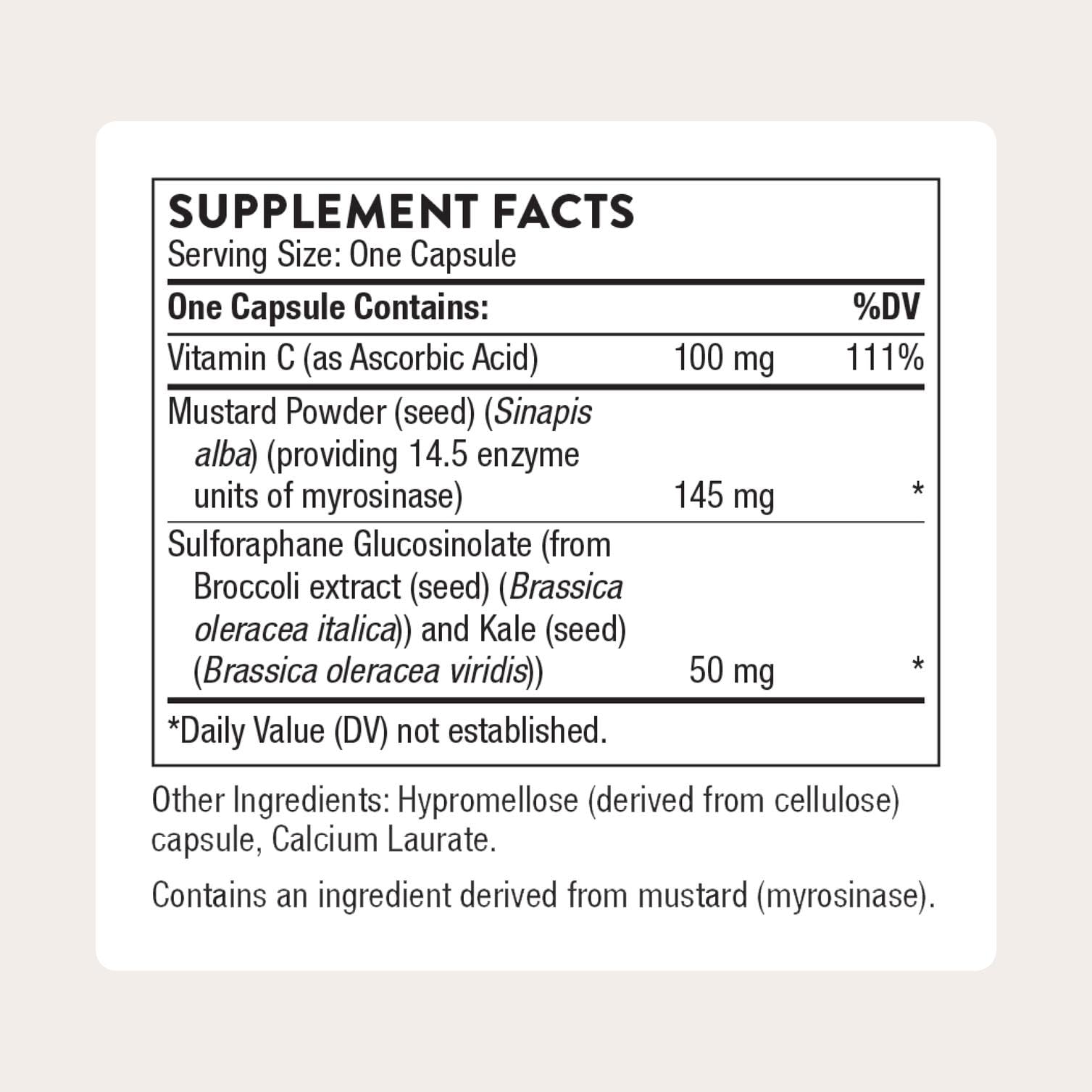 THORNE Broccoli Seed Extract (SGS) – Sulforaphane Glucosinolate, 60 Capsules | Antioxidant Support*