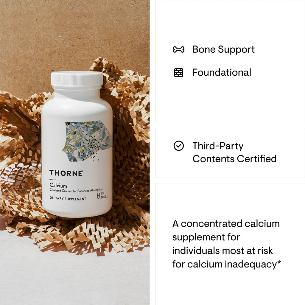 Thorne Calcium DimaCal - Chelated Calcium for Enhanced Absorption | 120 Capsules