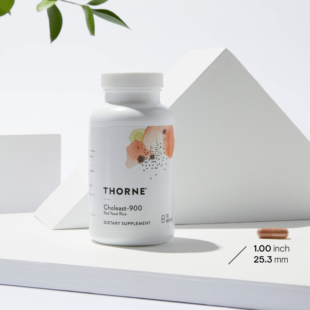 THORNE Red Yeast Rice 900mg – Gluten-Free Cholesterol Support Supplement | 120 Capsules