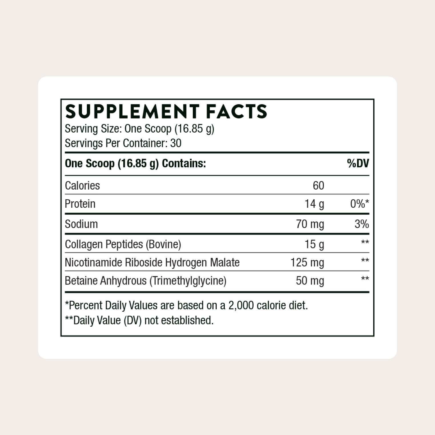 THORNE Collagen Fit – Unflavored Collagen Peptides with Nicotinamide Riboside | 30 Servings, NSF Certified for Sport