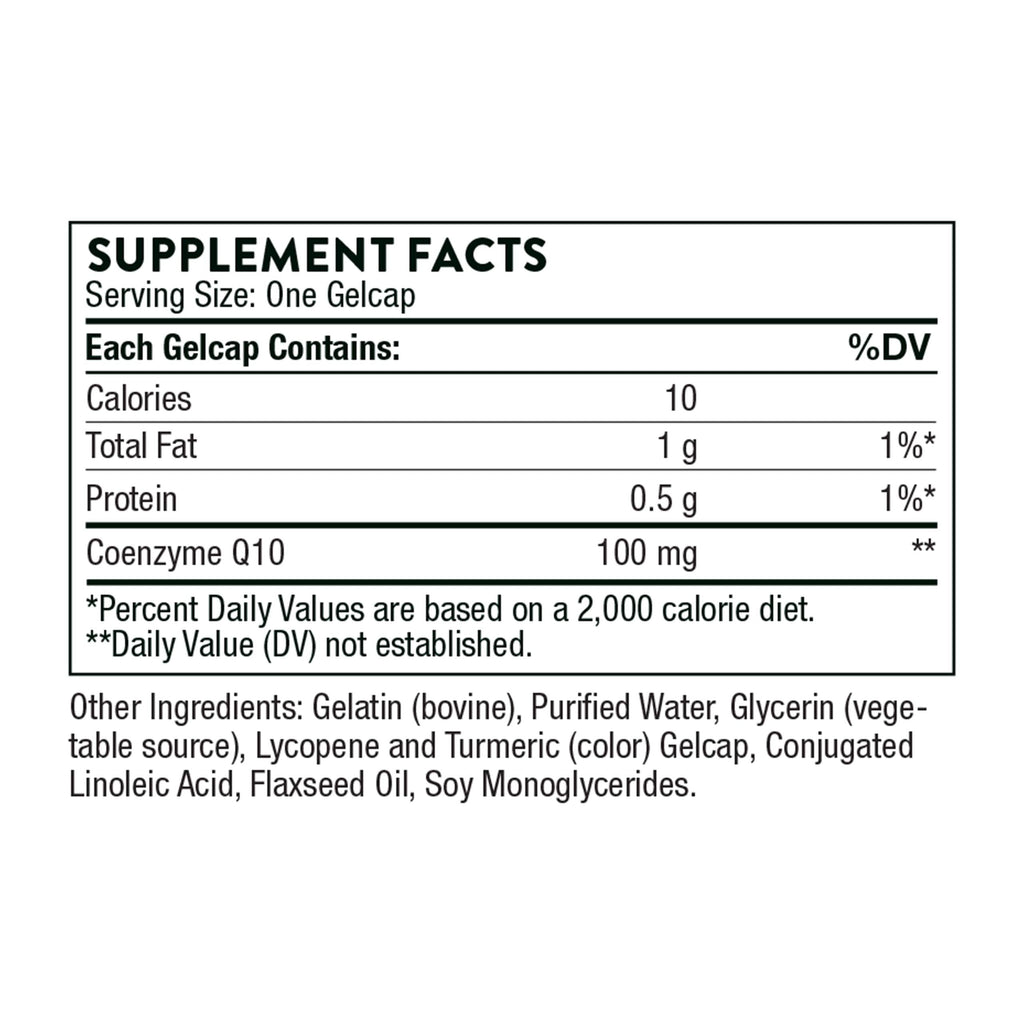 THORNE CoQ10 100mg | Optimally Absorbed Ubiquinone for Heart, Brain & Energy