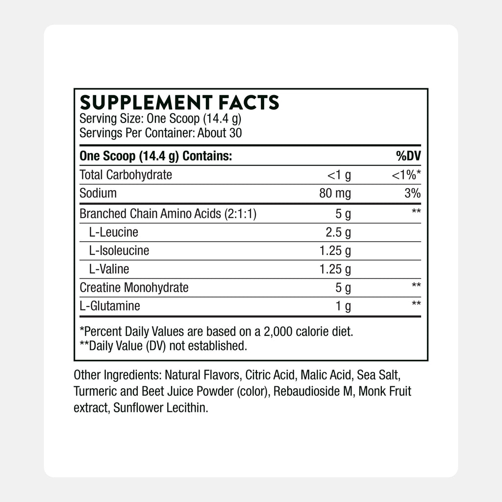 THORNE Creatine + BCAAs Powder – Peach Mango, NSF Certified for Sport – 30 Servings