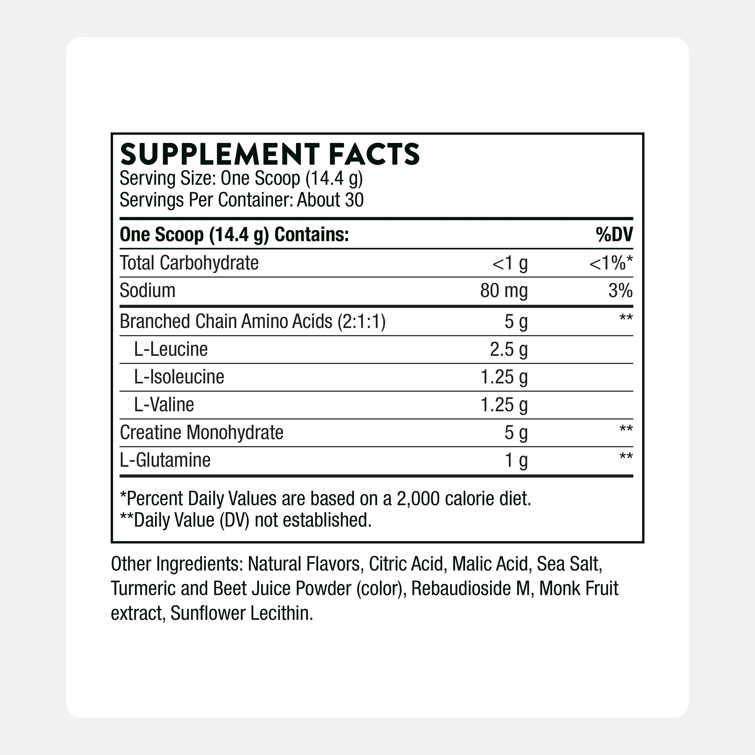 THORNE Creatine + BCAAs Powder – Peach Mango, NSF Certified for Sport – 30 Servings