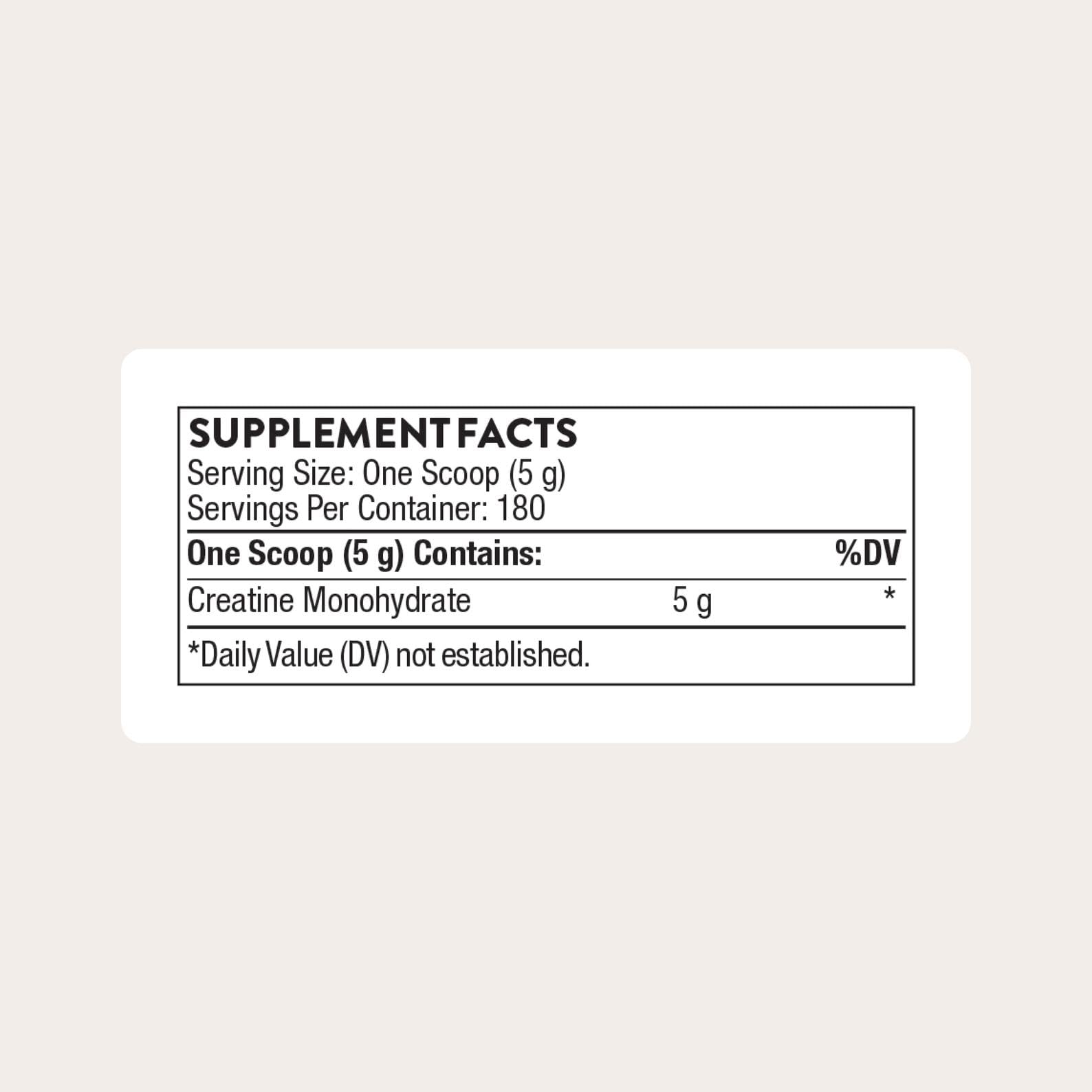 THORNE Creatine – Micronized Creatine Monohydrate Powder, 5 g Serving, 180 Servings, NSF Certified for Sport