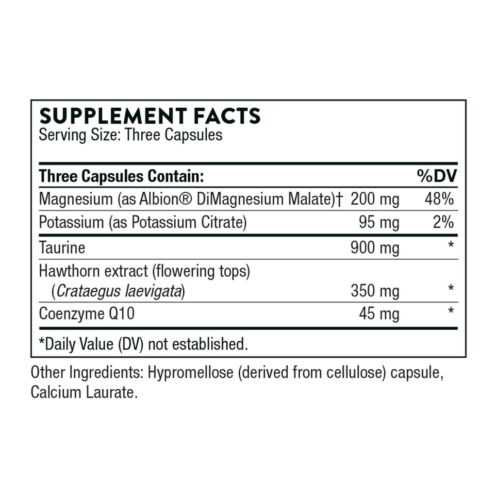 THORNE Heart Health Complex – CoQ10, Taurine & Hawthorn | 90 Capsules