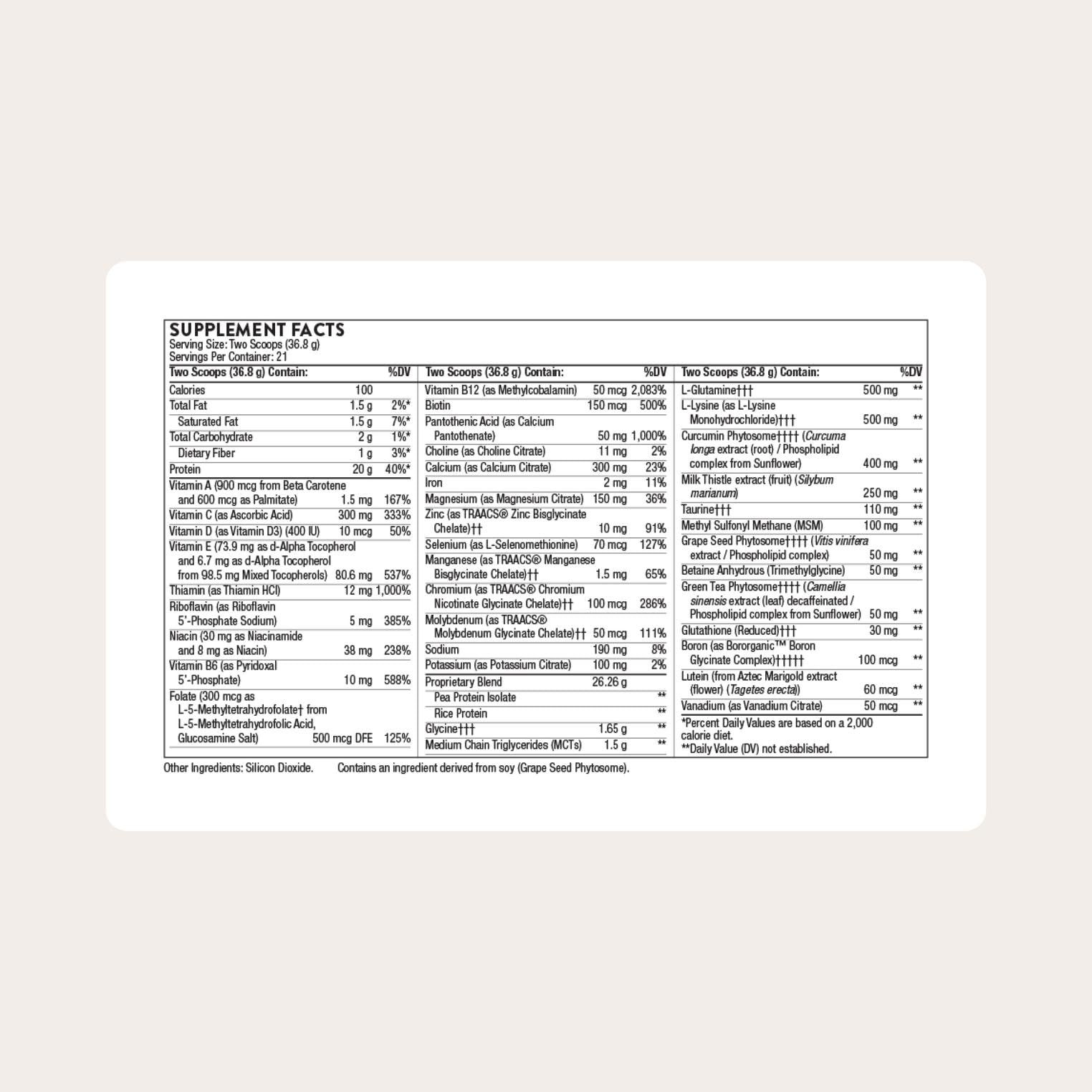 THORNE MediClear Plus – Foundational Support with Rice & Pea Protein, Multivitamin-Mineral Profile (27.2 oz)