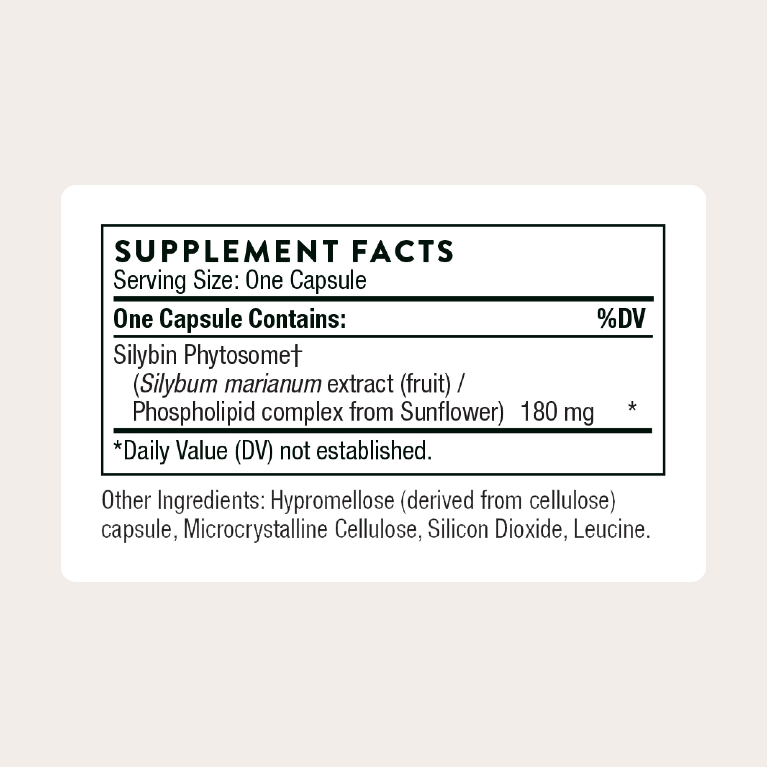 THORNE Milk Thistle Phytosome – Liver Support & Antioxidant Botanical Extract (90 Capsules)