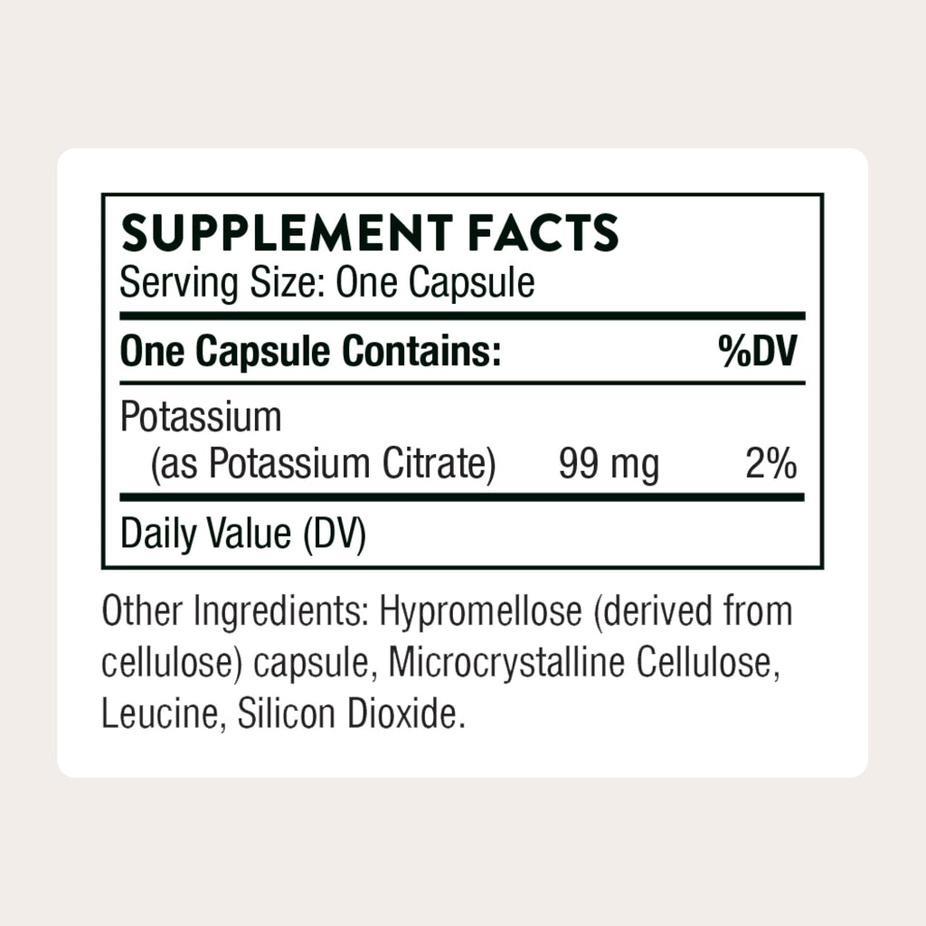 THORNE Potassium Citrate - Highly Absorbable Potassium Supplement | 90 Capsules