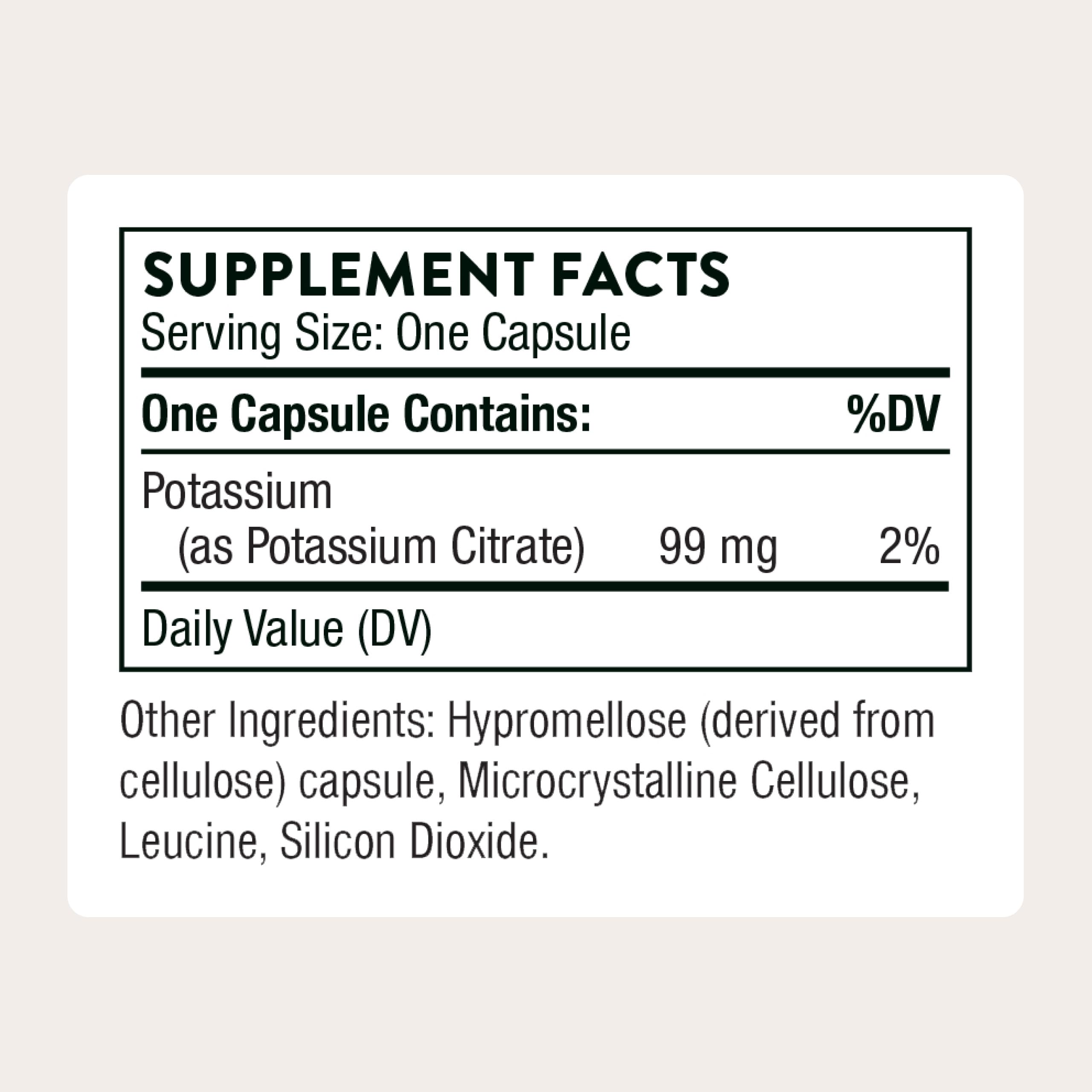 THORNE Potassium Citrate - Highly Absorbable Potassium Supplement | 90 Capsules